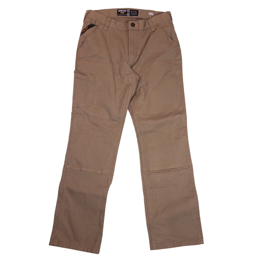 Ariat M4 Rebar Work Pants Mens 31x32 Brown Excellent Relaxed Straight Canvas